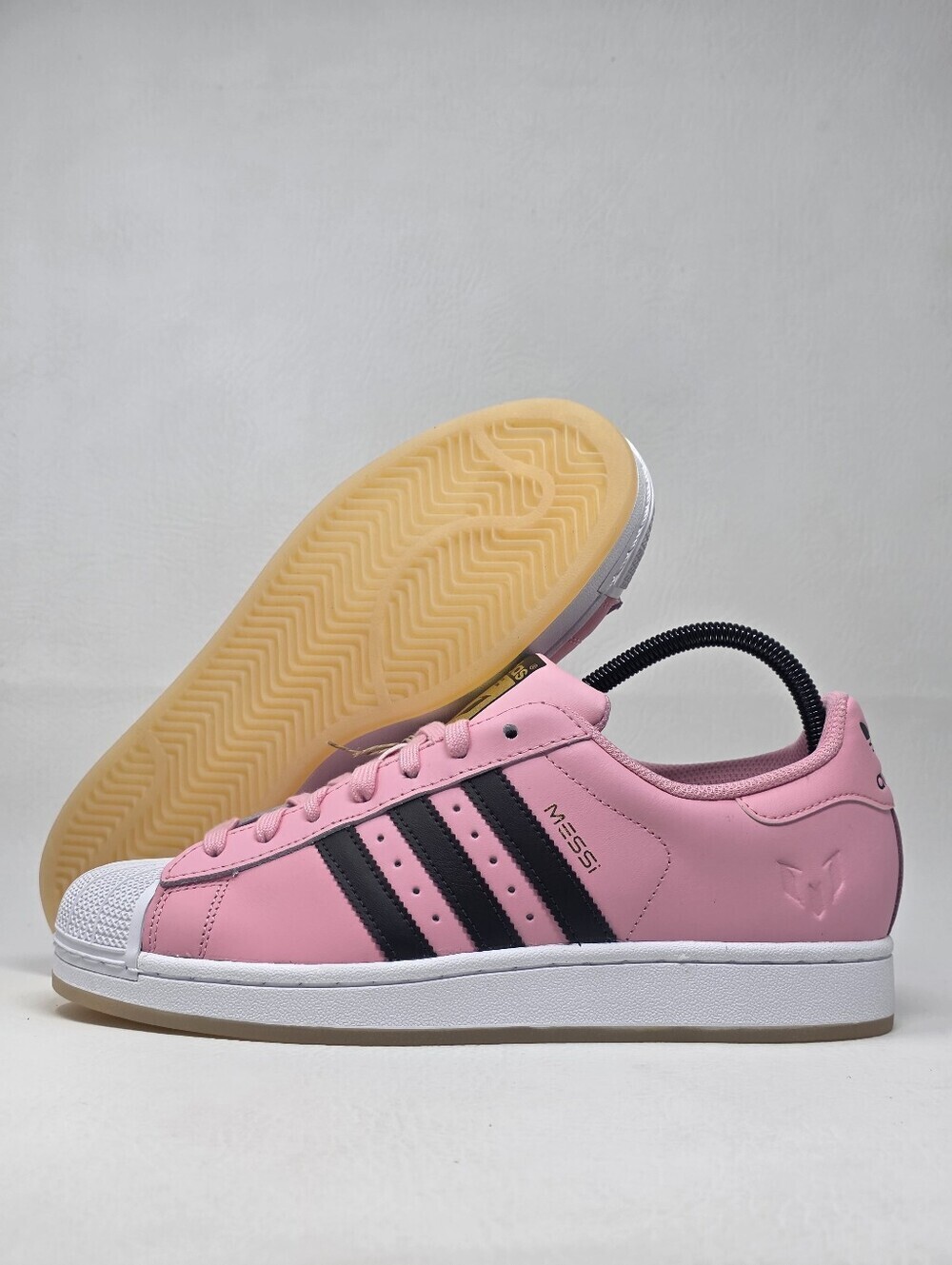 Adidas Originals Superstar Messi Sz US Men 9 Wmn 10 Casual Shoes JR1520 Pink New